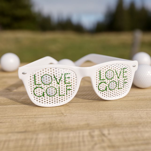 Golfer Liebe Golfer Weißer Retro Sonnenbrille (Love Golf and sunglasses? These are just for you)