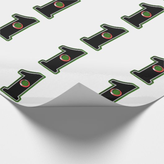 Golfer-Loop hoch im Kurs Geschenkpapier (Ecke)