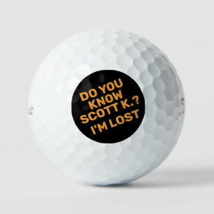 Golfer Lost Ball Funny Bold Letters