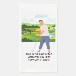 Golfer lustiges Sprichwort über Golfer Serviette