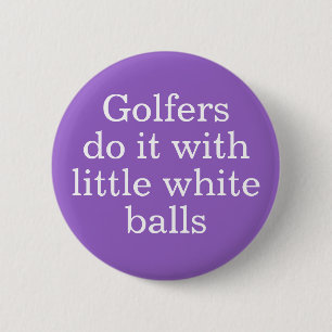 Golfer machen das mit kleinen weißen Kugeln Button