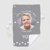 Golfer MAMA Custom Foto Personalisiert Monogram Golfhandtuch (Insitu)