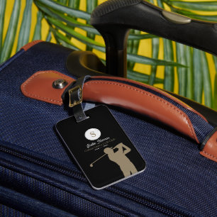 Golfer Mann mit Golf Club Gepäckanhänger