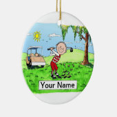 Golfer — Männlich Keramik Ornament (Rechts)