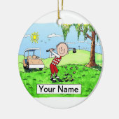 Golfer — Männlich Keramik Ornament (Links)