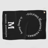 Golfer Memorial Golfing Heaven's Fairway Foto Golfhandtuch (Horizontal)