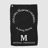 Golfer Memorial Golfing Heaven's Fairway Foto Golfhandtuch (Vorderseite)