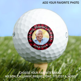 Golfer Memorial Rotes Kariertes Personalisiertes F Golfball