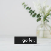 Golfer. Mini Visitenkarte (Stehend Vorderseite)