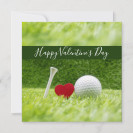 Golfer mit Liebe und Golfball Feiertagskarte