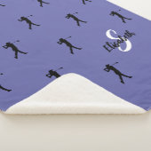 Golfer Mit Monogramm Sports Periwinkle Sherpadecke (3/4)