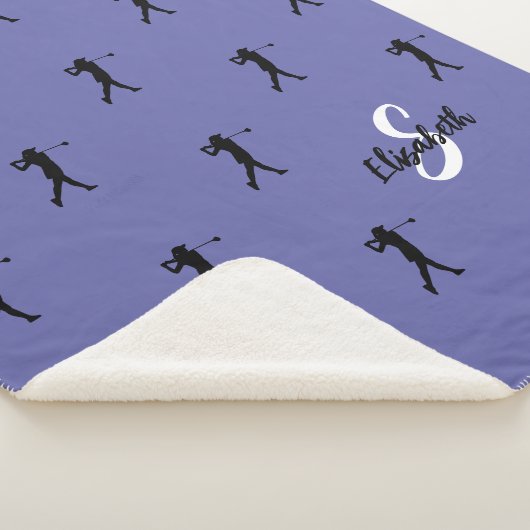 Golfer Mit Monogramm Sports Periwinkle Sherpadecke (3/4)