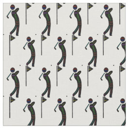 Golfer mit Motivierend Golfwörtern Stoff