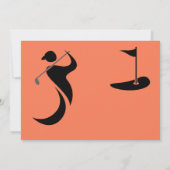 Golfer mit Ruhestand, moderner Schwung Einladung (Rückseite)