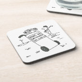 Golfer mit Sign Sprichwort Wie fahre ich? Funny Getränkeuntersetzer (Linke Seite)