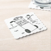 Golfer mit Sign Sprichwort Wie fahre ich? Funny Untersetzer (angewinkelt)