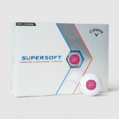 Golfer Modern Custom Monogram Initials Cool rosa Golfball (Verpackung)