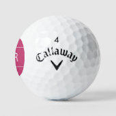 Golfer Modern Custom Monogram Initials Cool rosa Golfball (Logo)