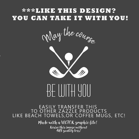 Golfer Modern Sports Equipment Monogram Name Grau Golfhandtuch