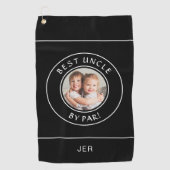 Golfer Modernes Schwarz - Foto Spaß Golfhandtuch (Vorderseite)