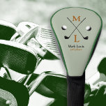 Golfer. Monografie für Golfspieler Golf Headcover<br><div class="desc">Ein stilvolles Logo-Design für den Golfspieler,  um mit Namen und Initialen zu personalisieren</div>