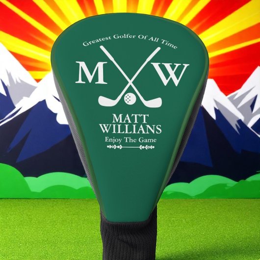 Golfer Monogram Golf Headcover