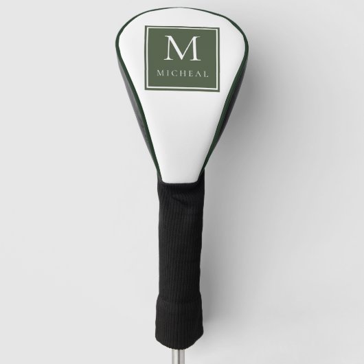 Golfer Monogram Golf Headcover (Vorderseite)