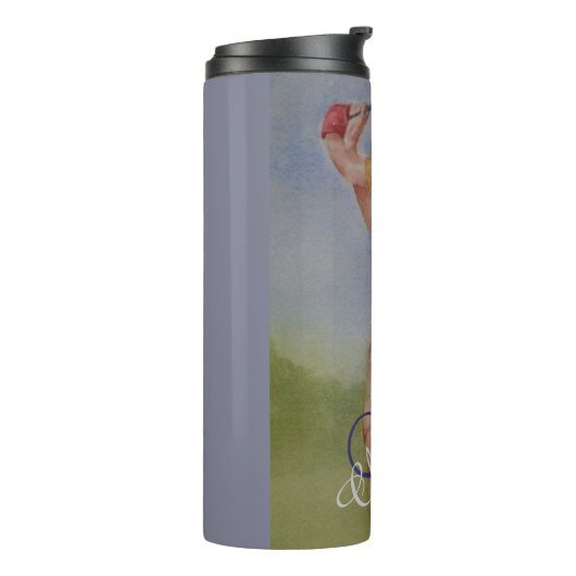 Golfer Monogram Thermosbecher (Nach links gedreht)