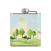 Golfer Monogram Vinyl Wrapped Flask Flachmann (Rückseite)
