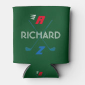 Golfer-Monogramm Dosenkühler (Vorderseite)