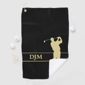 Golfer-Monogramm-Silhouette Golfhandtuch (Insitu)