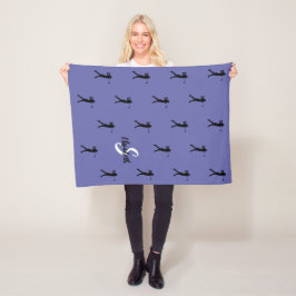Golfer Muster Mit Monogramm Periwinkle Blau für si Fleecedecke