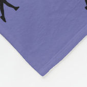 Golfer Muster Mit Monogramm Periwinkle Blau für si Fleecedecke (Ecke)