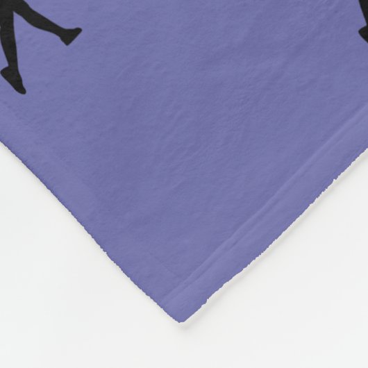 Golfer Muster Mit Monogramm Periwinkle Blau für si Fleecedecke (Ecke)