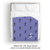 Golfer Muster Mit Monogramm Periwinkle Blue Fleece