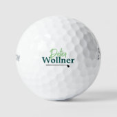 Golfer Name einfach elegant Golfball (Vorderseite)