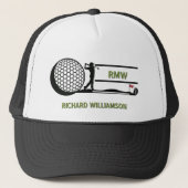 GOLFER NAME INDIVIDUELLES MONOGRAMM TRUCKERKAPPE (Vorderseite)