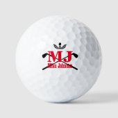 Golfer Name Initial Monogram Personalisiert Golfball (Vorderseite)