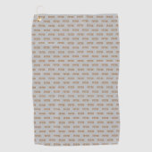 Golfer Name Pattern Golfhandtuch (Vorderseite)