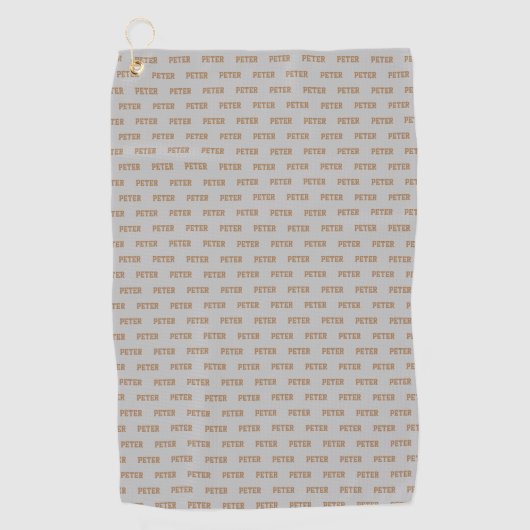 Golfer Name Pattern Golfhandtuch (Vorderseite)