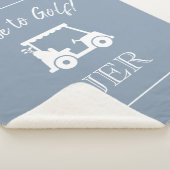 Golfer Niedlich Golf Cart Monogram Initials Dusty  Sherpadecke (3/4)