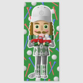 Golfer Nutcracker mit Little Red Truck Magnetkarte (Vorderseite)