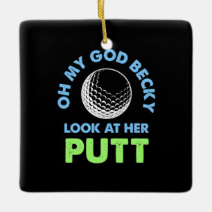 Golfer Oh mein Gott Keramikornament