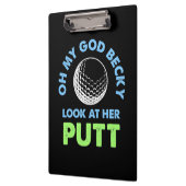 Golfer Oh mein Gott Klemmbrett (Links)