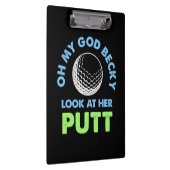 Golfer Oh mein Gott Klemmbrett (Rechts)
