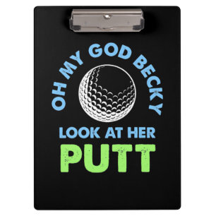 Golfer Oh mein Gott Klemmbrett