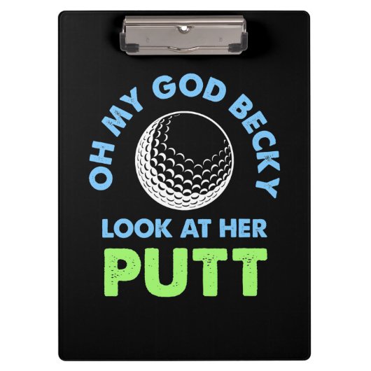 Golfer Oh mein Gott Klemmbrett (Vorderseite)