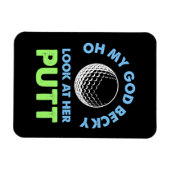 Golfer Oh mein Gott Magnet (Horizontal)