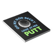 Golfer Oh mein Gott Notizblock (angewinkelt)
