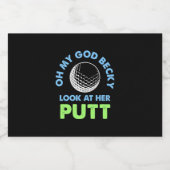 Golfer Oh mein Gott Schaumweinetikett (Einzelnes Label)